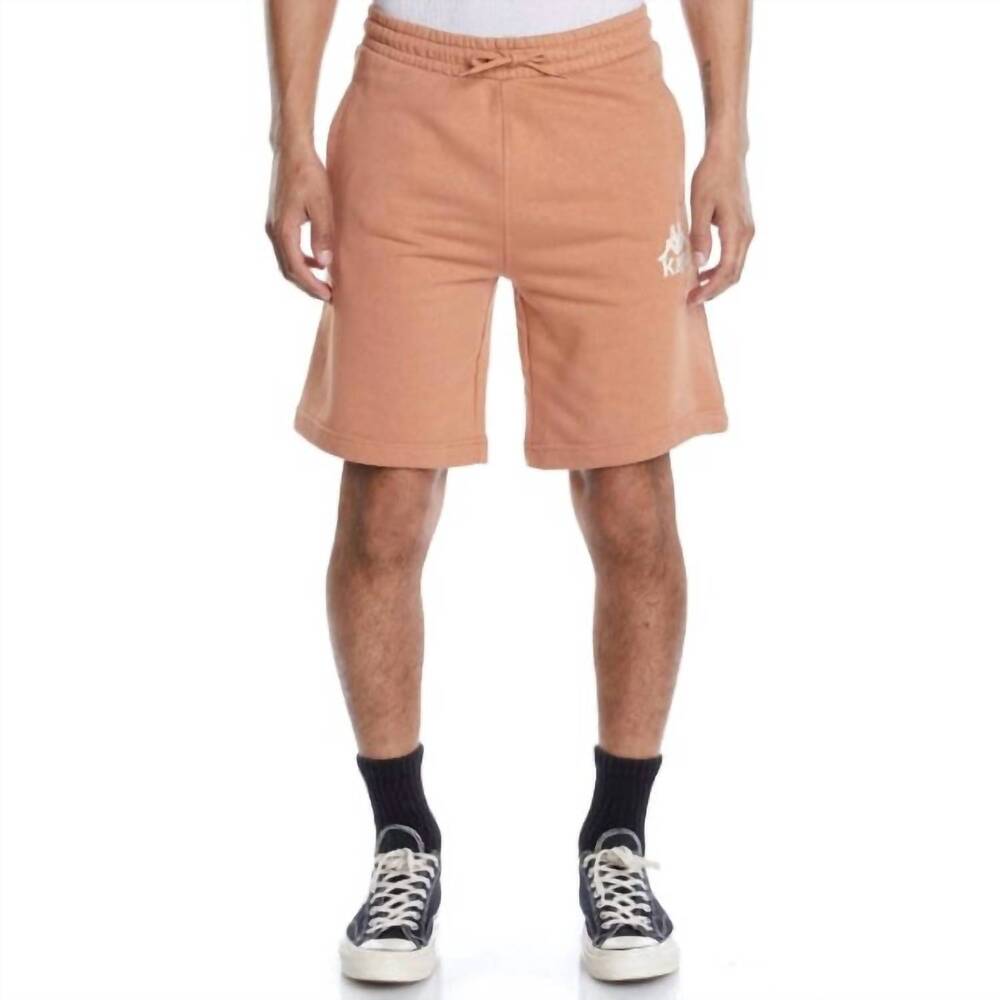 NEW KAPPA authentic uppsala shorts in brown/white